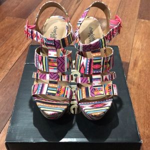 Charlotte Russe Multi-Colored Wedgs